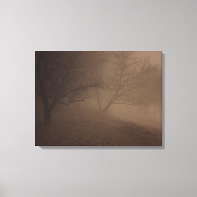 Fog, Winter Landscape, Nature, Trees, Canvas Print (Front)