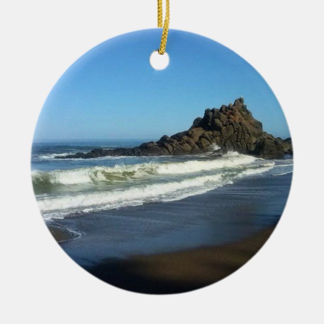 Fogarty Creek, Oregon Ceramic Ornament (Front)