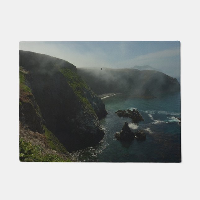 Foggy Anacapa Island at Channel Islands Doormat (Front)