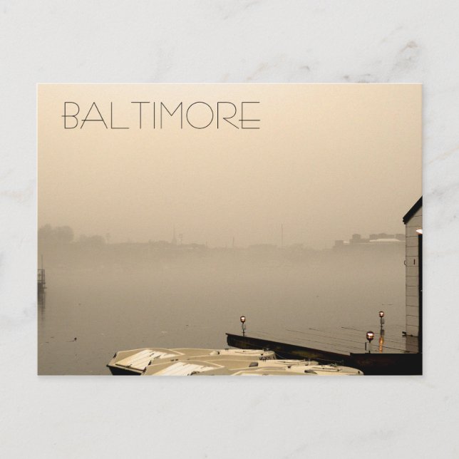 Foggy Baltimore Postcard (Front)