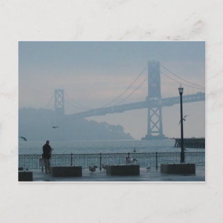 Foggy Bay Bridge Postcard
