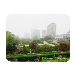 Foggy day Botanique parc in Brussels Magnet