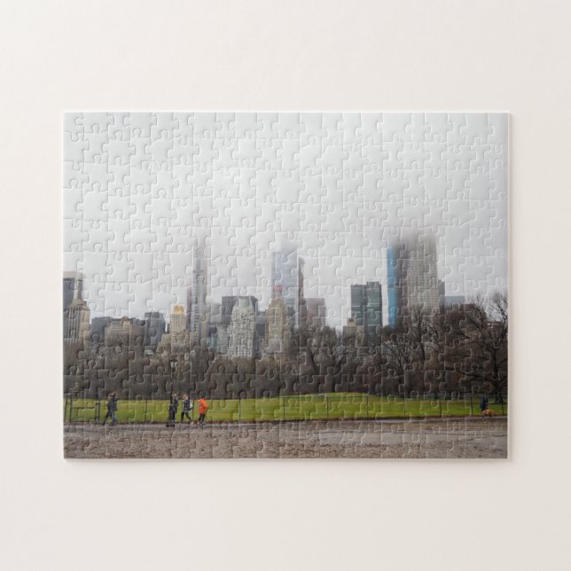 Foggy Day in Central Park New York City NYC Jigsaw Puzzle (Horizontal)