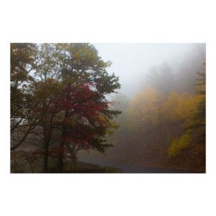 Foggy Fall colours on Skyline Drive, Virginia Photo Print