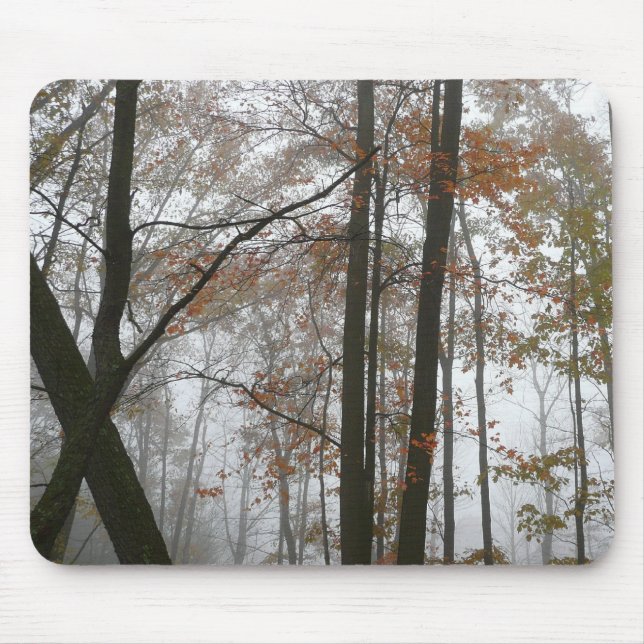 Foggy Fall in Pennsylvania Autumn Nature Mouse Pad (Front)