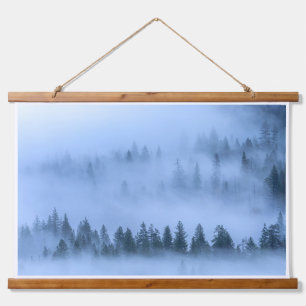 Foggy Forest Landscape Yosemite Valley Hanging Tapestry