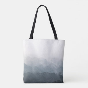 Foggy Forest Nature Photograph Tote Bag
