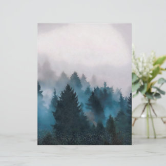 Foggy forest Paper Sheet