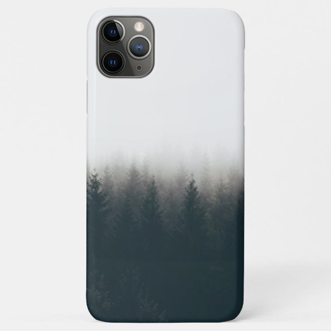 Foggy Forest Pine Mountain Esthetic Art Case-Mate iPhone Case (Back)