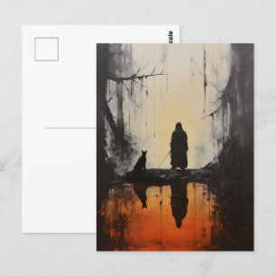 Foggy Gothic Landscape Postcard