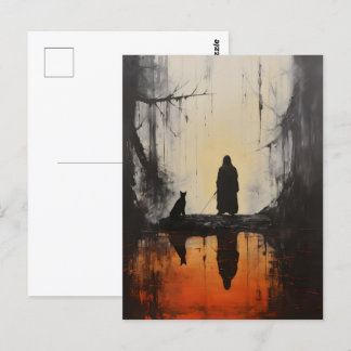 Foggy Gothic Landscape Postcard