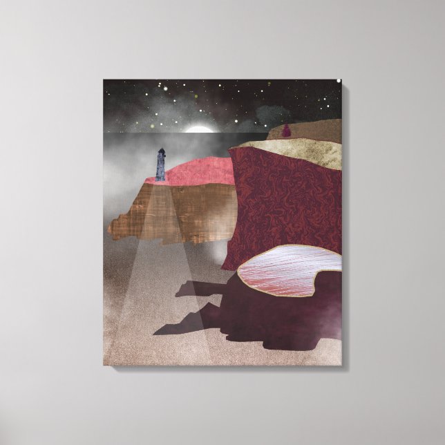 Foggy Lighthouse Canvas Print (Front)