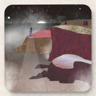 Foggy Lighthouse Coaster