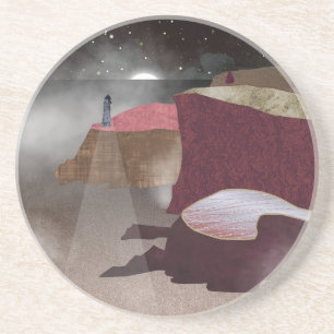 Foggy Lighthouse Coaster
