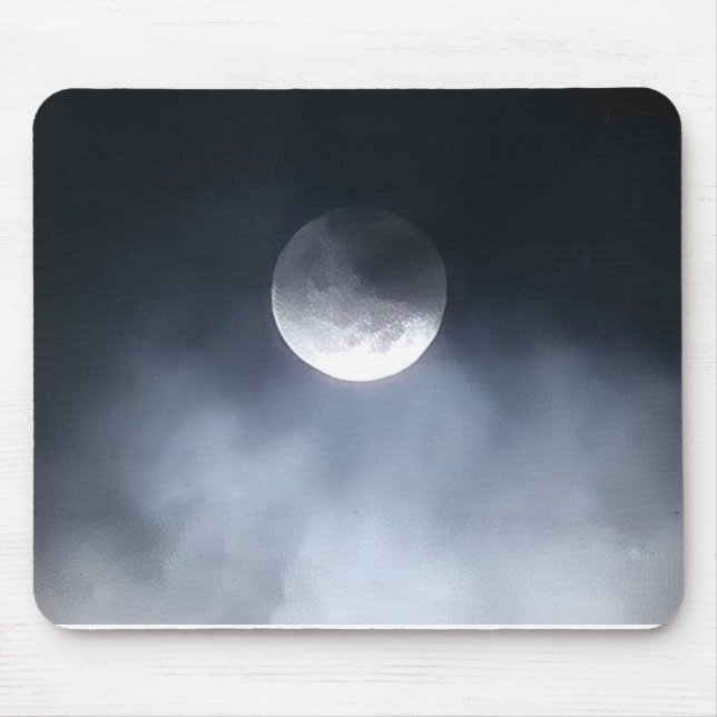 Foggy Moon Mouse Pad (Front)