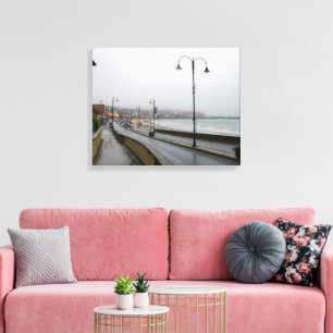 Foggy Morning at Scarborough Canvas Print