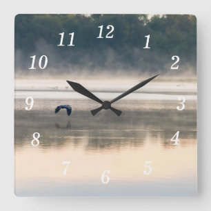 Foggy Morning Flight Wall Clock