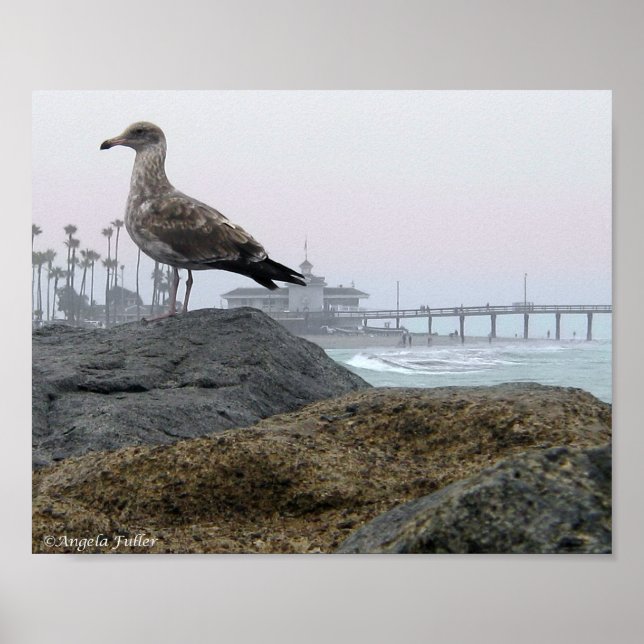 Foggy Morning in Newport Beach Print (Front)
