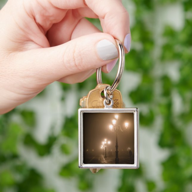 Foggy Piazza San Marco, Venice Keychain (Hand)