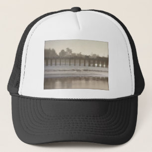 Foggy Santa Cruz Wharf Trucker Hat