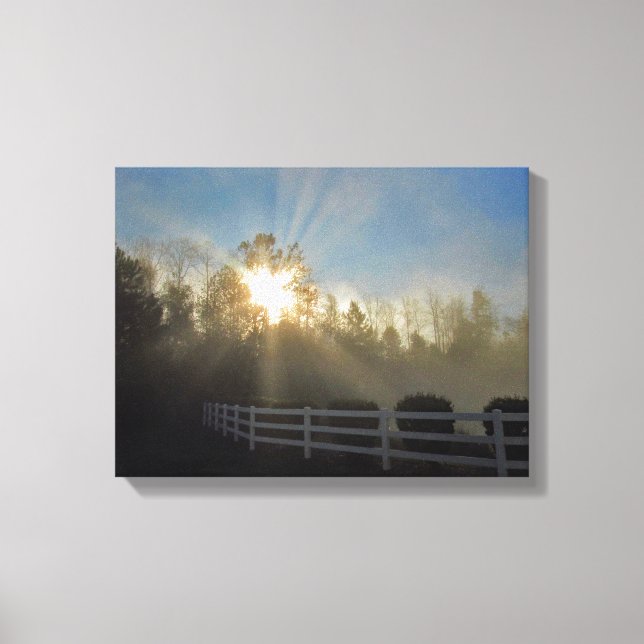 Foggy Sunrise Canvas Print (Front)