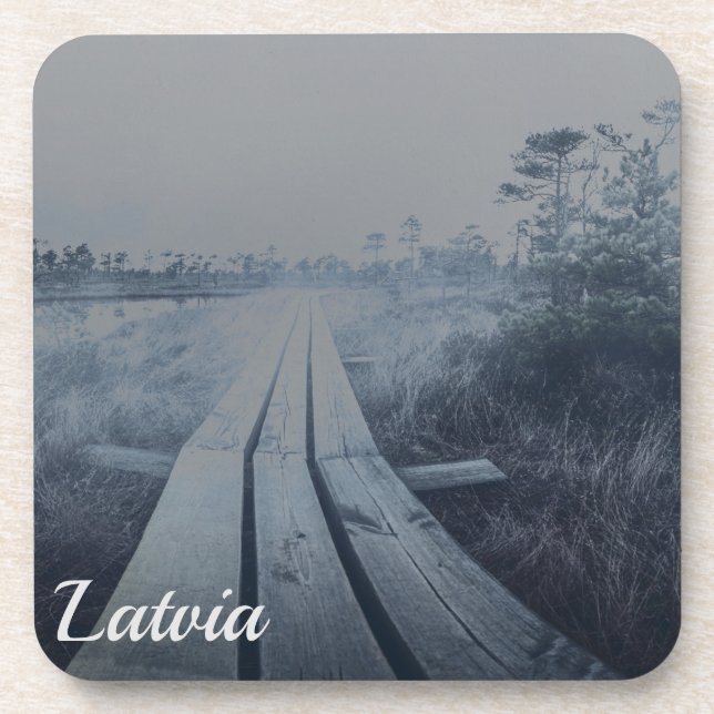 Foggy swamp landscape coaster (Front)