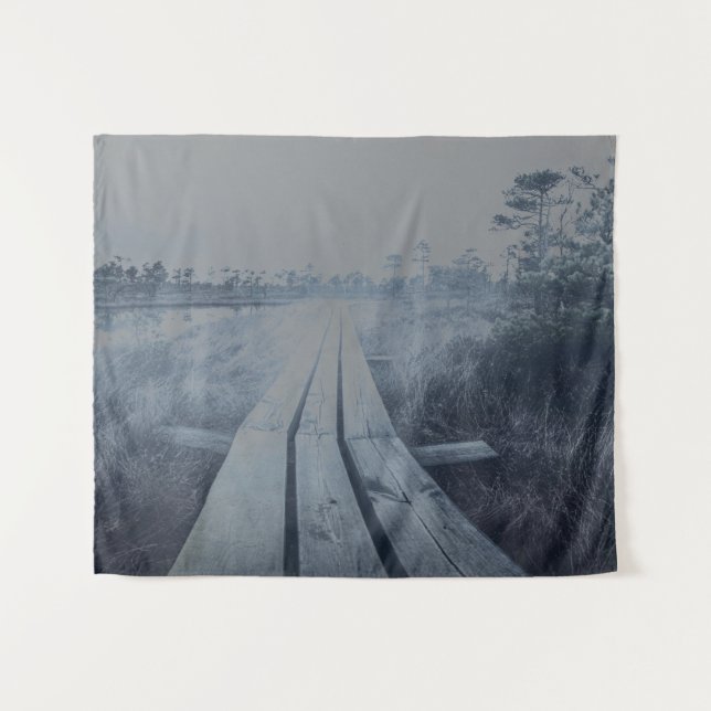 Foggy swamp landscape tapestry (Front (Horizontal))