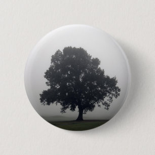 Foggy Tree 2 Inch Round Button