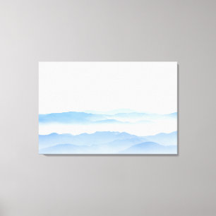 Foggy valley layers canvas print