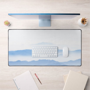 Foggy valley layers desk mat