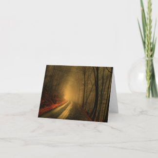 foggy wood card