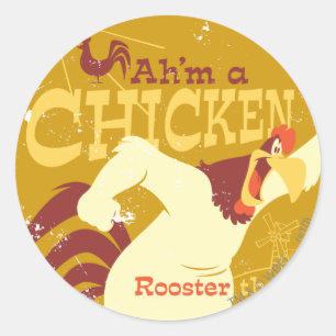 Foghorn Ah'm a chicken Classic Round Sticker