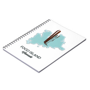 Fogo island Canada map poster Notebook