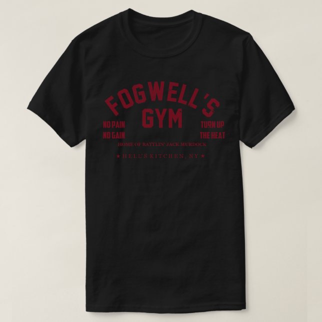 Fogwells Gym New York T-Shirt (Design Front)