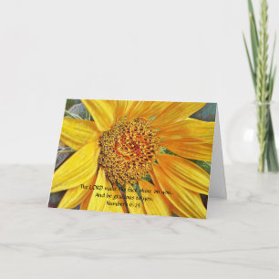Foi Bénédiction Fleur de tournesol Carte de note