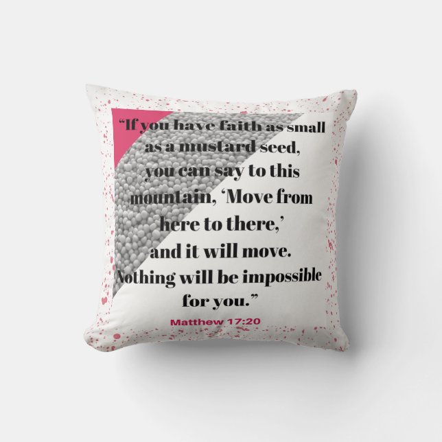 Foi comme un coussin de vers de bible de graine de (Recto)