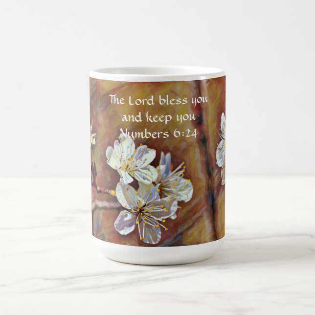 Foi Fleurs de fleurs blanches Mug Cup (Centre)