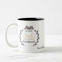 Foi personnalisée en Dieu, Dieu vous bénisse Mug C