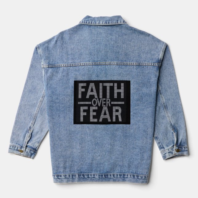 Foi sur la peur Denim Jacket (Verso)