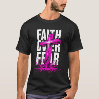 Foi sur la peur Neon Cross Graphic T-Shirt