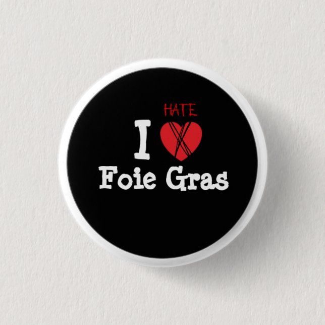 Foie gras? NOT thank you! 1 Inch Round Button (Front)