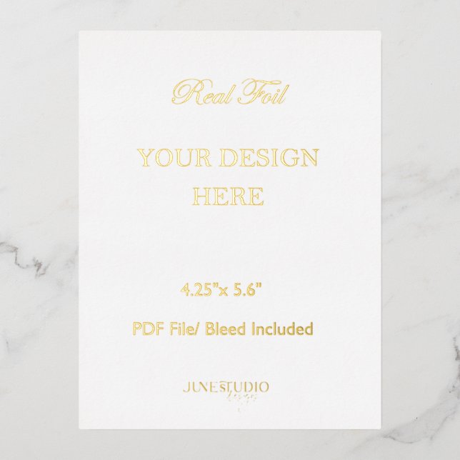 Foil 4.25"x5.6" Holiday Post Card Print (Front)