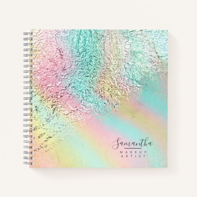 Foil Abstract Holographic Rainbow ID775 Notebook (Front)