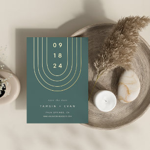 Foil Arch Modern Minimal Save the Date Card
