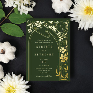Foil Art Nouveau Arch Foil Invitation