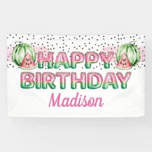 Foil Balloon Letters Melon Personalized Birthday Banner