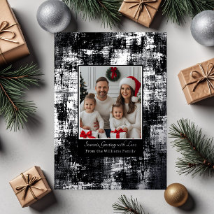 Foil Christmas Card Template Photos Rustic Texture