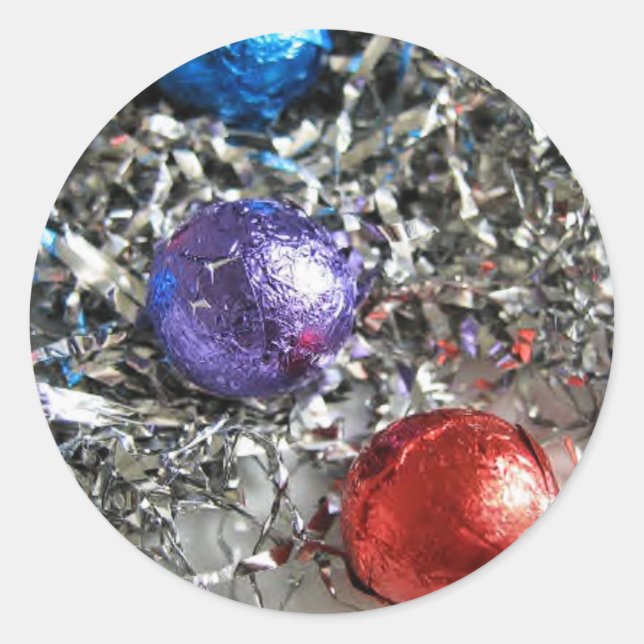 foil Christmas ornaments sticker (Front)