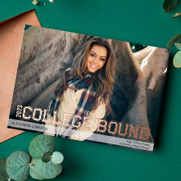 Foil College Bound High School Grad Faire-part