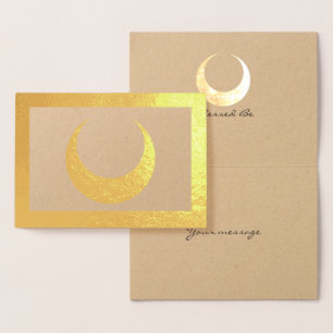 Foil Crescent Moon Card